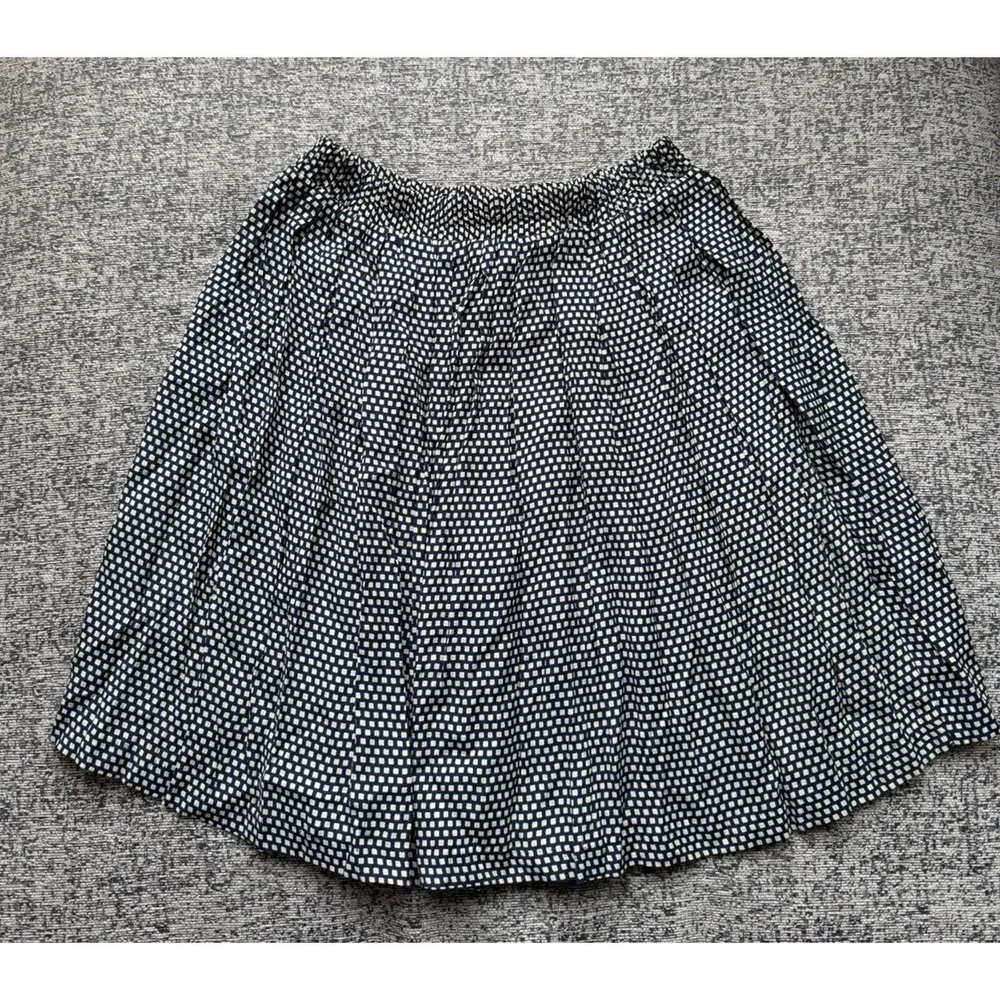 Vintage Navy Skirt Pleated S/M David Dart Elastic Waist Flowy Mini